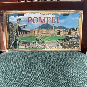 Pompei Italia Souvenir License Plate
